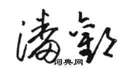 駱恆光潘歡草書個性簽名怎么寫