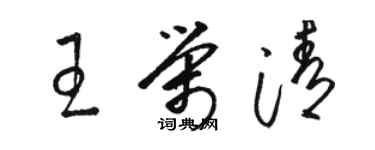 駱恆光王榮清草書個性簽名怎么寫