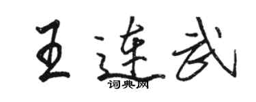 駱恆光王連武行書個性簽名怎么寫