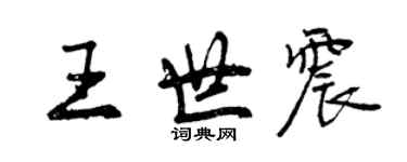 曾慶福王世震行書個性簽名怎么寫