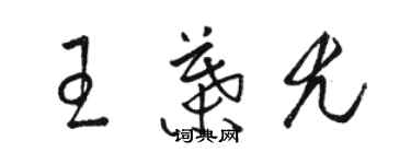 駱恆光王葉尤草書個性簽名怎么寫