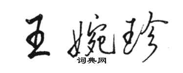 駱恆光王婉珍行書個性簽名怎么寫