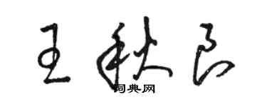 駱恆光王秋良草書個性簽名怎么寫