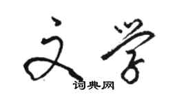 駱恆光文學行書個性簽名怎么寫