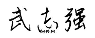 王正良武志強行書個性簽名怎么寫