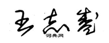 朱錫榮王志盛草書個性簽名怎么寫