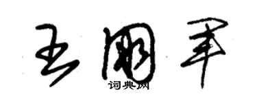 朱錫榮王朋軍草書個性簽名怎么寫