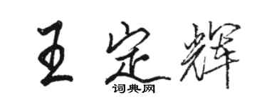 駱恆光王定輝行書個性簽名怎么寫