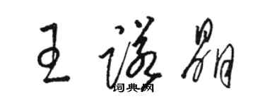 駱恆光王諾晶草書個性簽名怎么寫