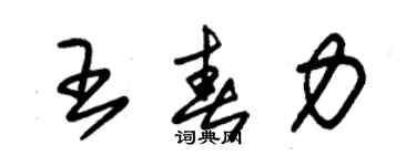 朱錫榮王春力草書個性簽名怎么寫