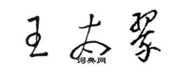 駱恆光王太翠草書個性簽名怎么寫