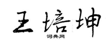 曾慶福王培坤行書個性簽名怎么寫