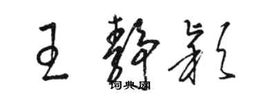 駱恆光王靜穎草書個性簽名怎么寫