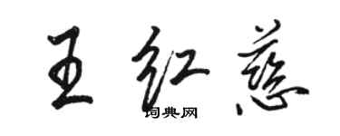 駱恆光王紅慈行書個性簽名怎么寫