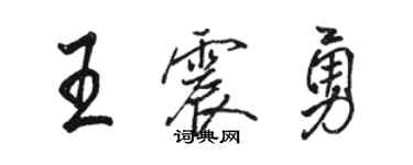 駱恆光王震勇行書個性簽名怎么寫