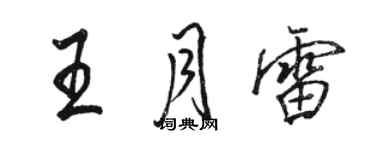 駱恆光王月雷行書個性簽名怎么寫