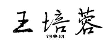 曾慶福王培蓉行書個性簽名怎么寫