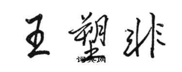 駱恆光王塑非行書個性簽名怎么寫