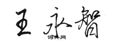 駱恆光王永智行書個性簽名怎么寫