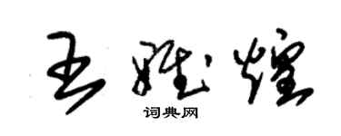 朱錫榮王雅煌草書個性簽名怎么寫