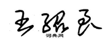 朱錫榮王紹良草書個性簽名怎么寫