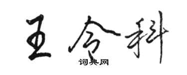 駱恆光王令科行書個性簽名怎么寫