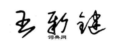 朱錫榮王新鍵草書個性簽名怎么寫