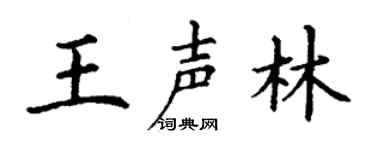 丁謙王聲林楷書個性簽名怎么寫
