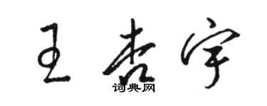 駱恆光王杏宇草書個性簽名怎么寫