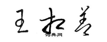 駱恆光王相善草書個性簽名怎么寫