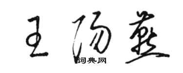 駱恆光王陽燕草書個性簽名怎么寫