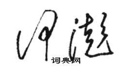 駱恆光何澎草書個性簽名怎么寫