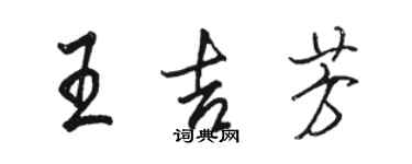 駱恆光王吉芳行書個性簽名怎么寫