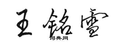 駱恆光王銘雪行書個性簽名怎么寫