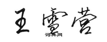 駱恆光王雪營行書個性簽名怎么寫