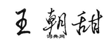 駱恆光王朝甜行書個性簽名怎么寫