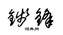 朱錫榮錢鋒草書個性簽名怎么寫