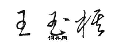 駱恆光王玉棋草書個性簽名怎么寫