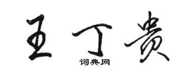 駱恆光王丁貴行書個性簽名怎么寫