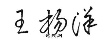 駱恆光王楊洋草書個性簽名怎么寫