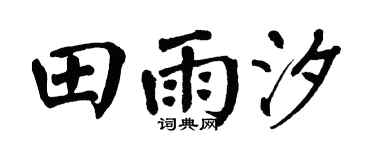 翁闓運田雨汐楷書個性簽名怎么寫