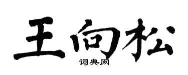 翁闓運王向松楷書個性簽名怎么寫