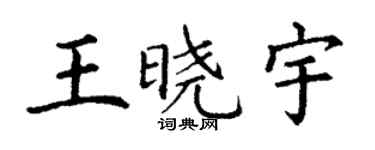丁謙王曉宇楷書個性簽名怎么寫