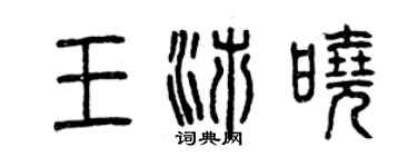 曾慶福王沛曉篆書個性簽名怎么寫