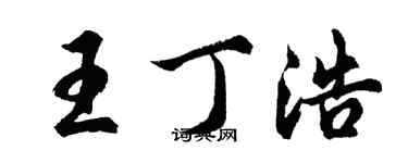 胡問遂王丁浩行書個性簽名怎么寫