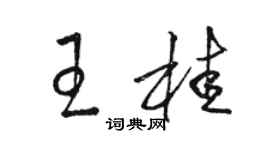 駱恆光王桂草書個性簽名怎么寫