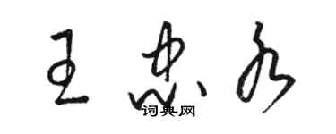 駱恆光王忠水草書個性簽名怎么寫