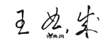 駱恆光王典成草書個性簽名怎么寫