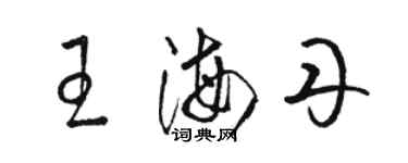 駱恆光王海丹草書個性簽名怎么寫