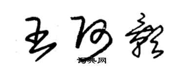 朱錫榮王阿影草書個性簽名怎么寫